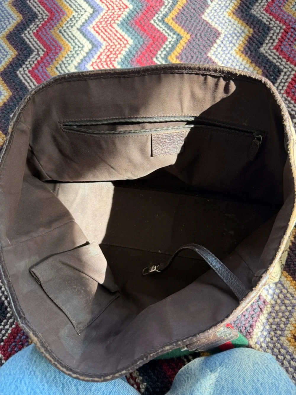 vintage Gucci GG canvas web stripe tote - Picture 7 of 10